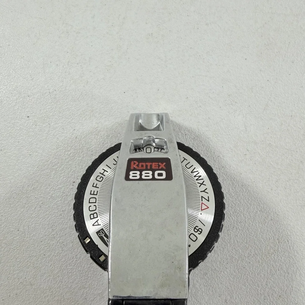 Vintage Rotex 880 Black & Chrome Professional Label Tape Maker - 3/8